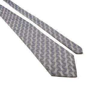 Zanzara Mens Necktie Designer Accessory Silver Office Work Casual Dad Gift